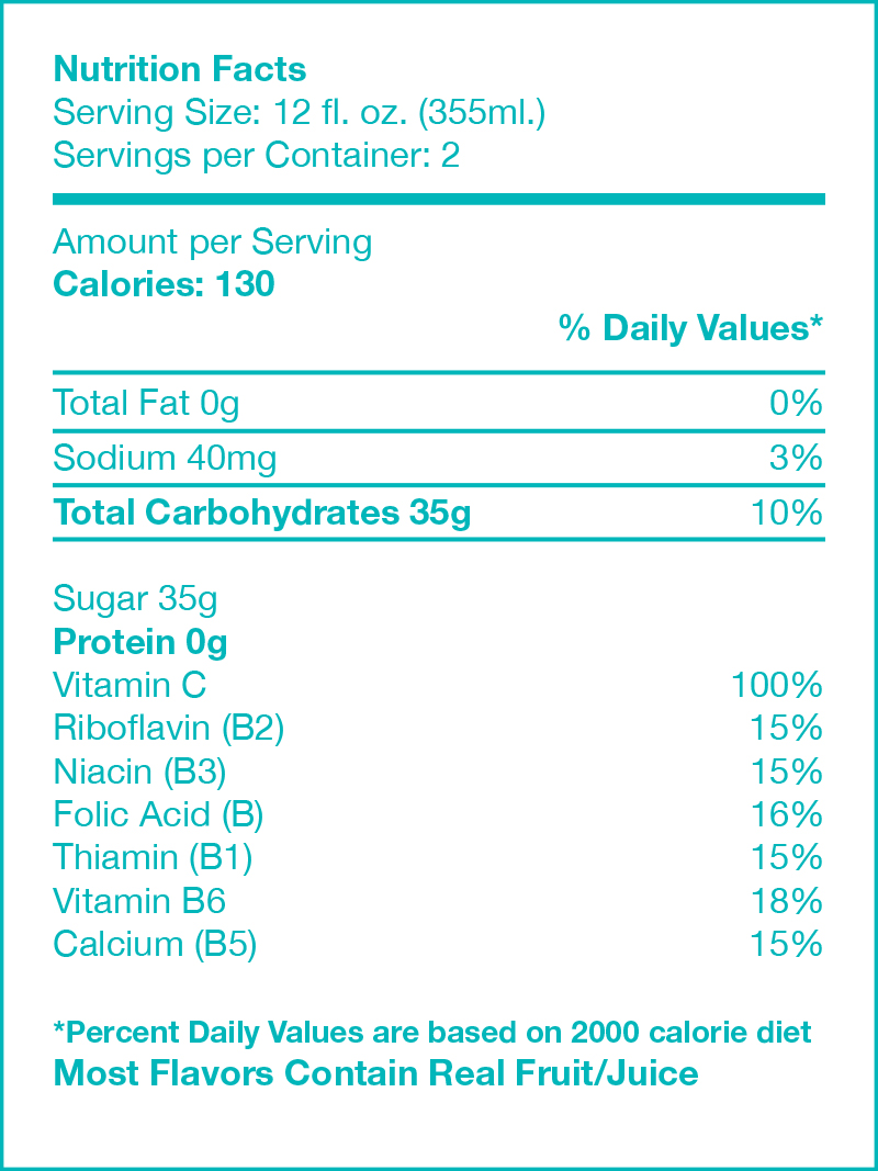 Eegee s Drink Nutritional Facts